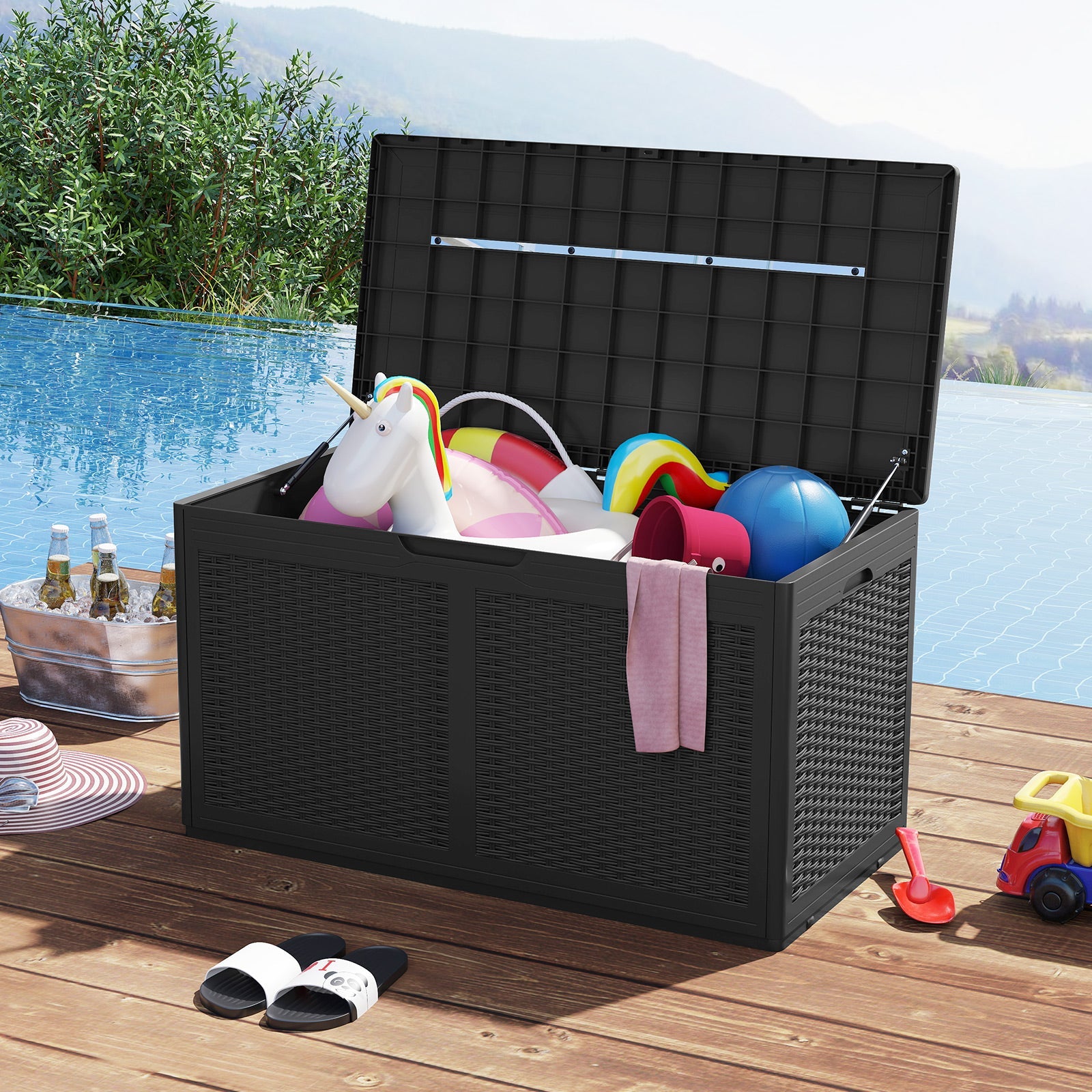 100-Gallon Outdoor Resin Deck Box