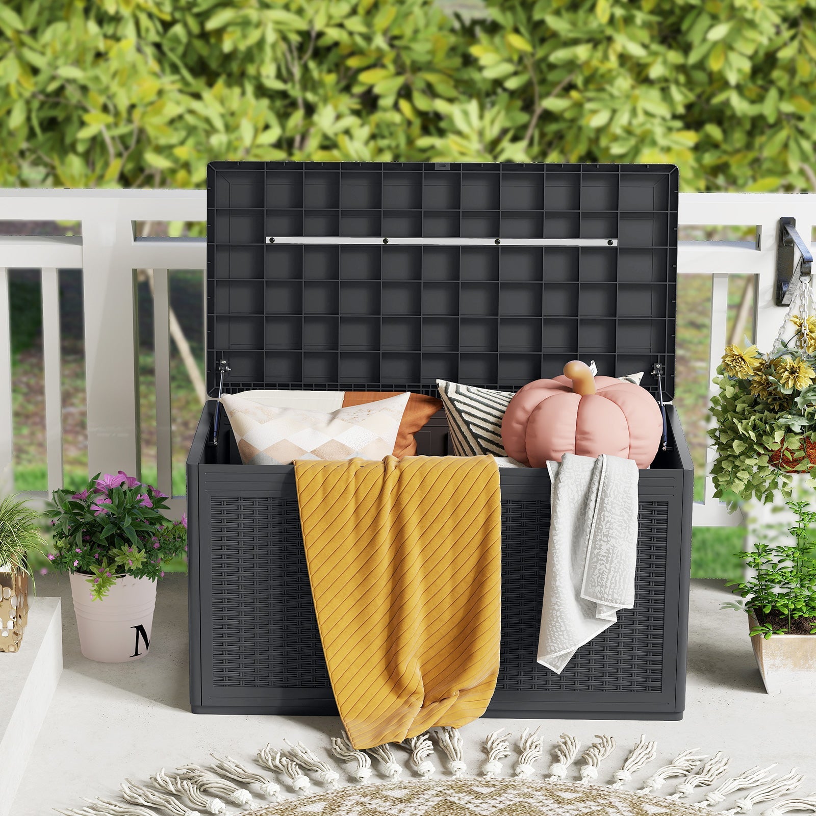 100-Gallon Outdoor Resin Deck Box