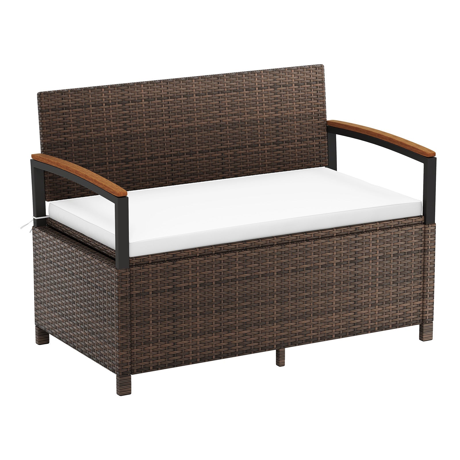 Cushioned Outdoor Storage Bench Deck Box