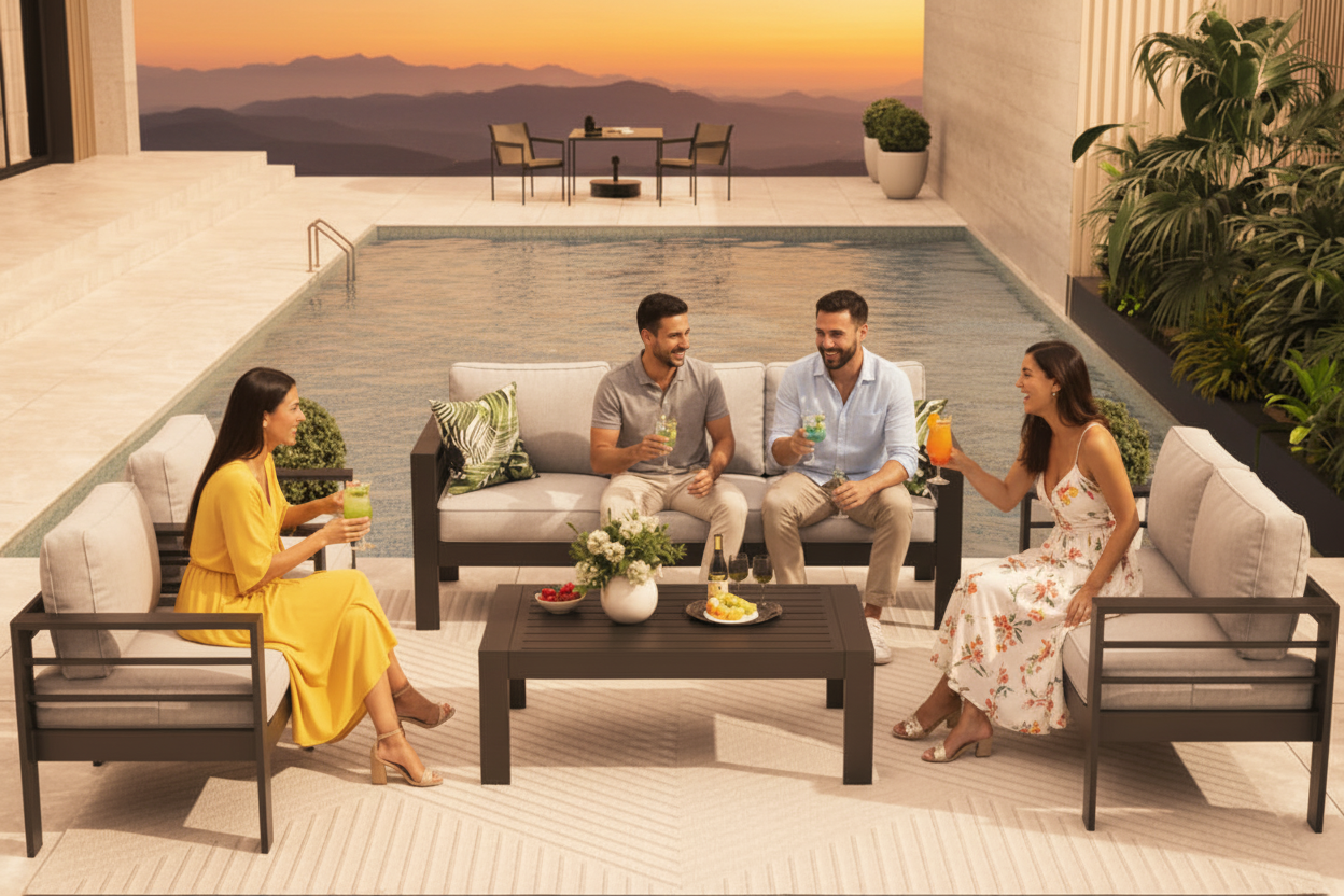 Banner-Inspired Luxury Patio Sunset