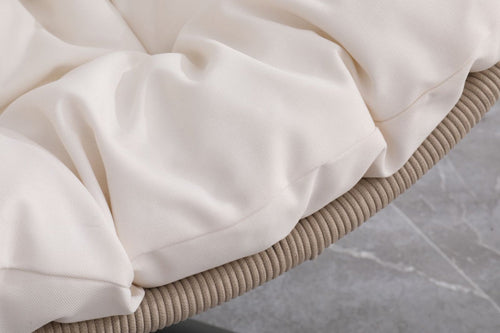 Outdoor Egg Chair with Stand-Beige & Gray